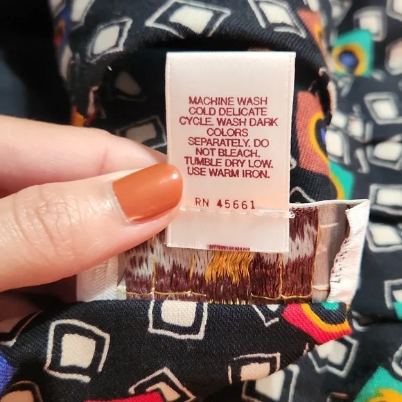 RARE!! Vintage 80's Funky Print Matching Midi Maxi Skirt & Button Up Blouse Set - Picture 6 of 17